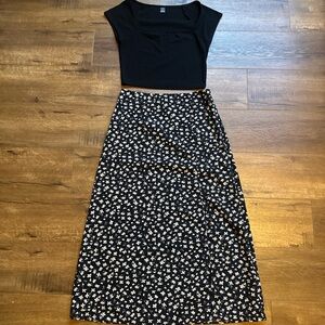 Floral Black  Women’s Skirt